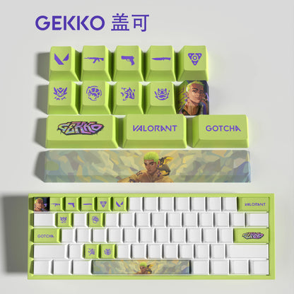Gekko New design Valorant keycaps  OEM Profile 14keys MINI SET PBT dye sub keycaps